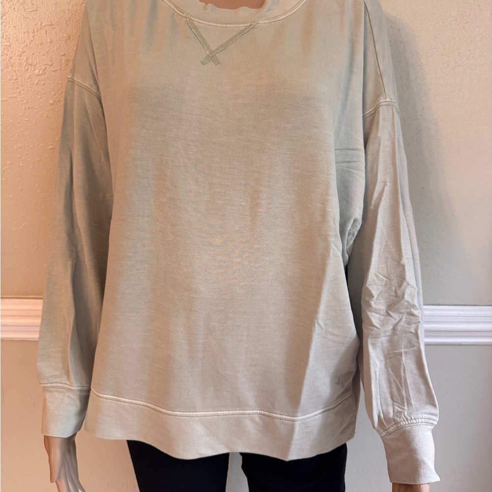 Joy lab Pale green Sleeve Sweatshirt medium - Picture 2 of 7